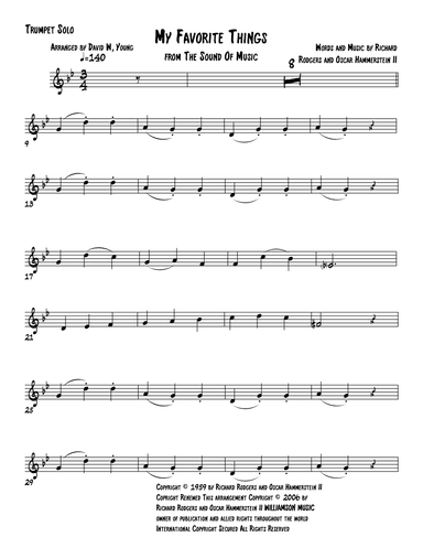 My Favorite Things (arr. David W. Young)
