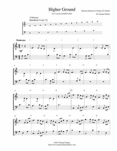 Higher Ground - for 3-octave handbell choir (arr. Samuel Stokes)