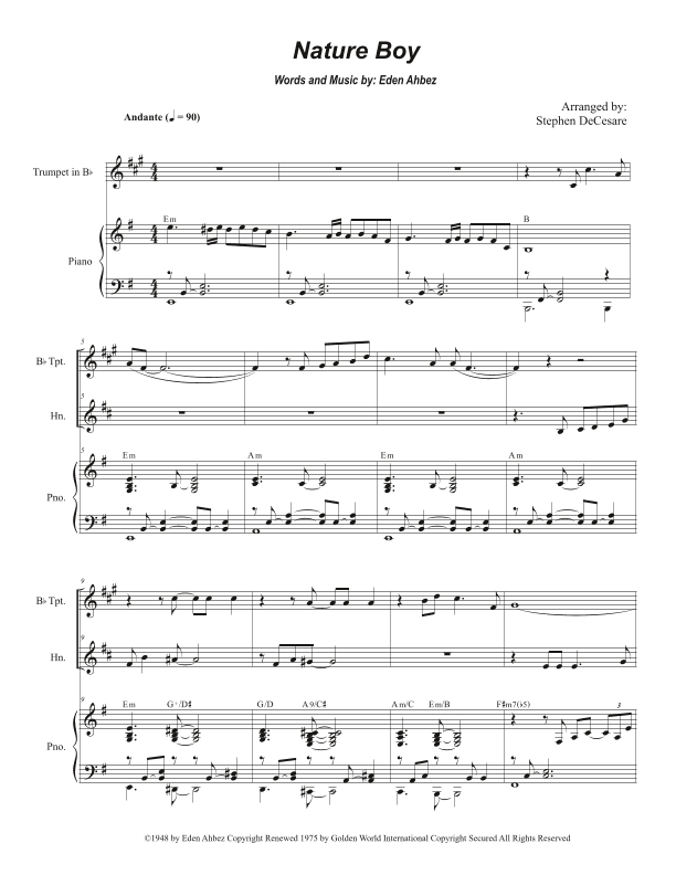 Nature Boy (arr. Stephen DeCesare)
