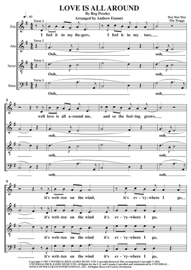 Love Is All Around (arr. Andrew Emmet)