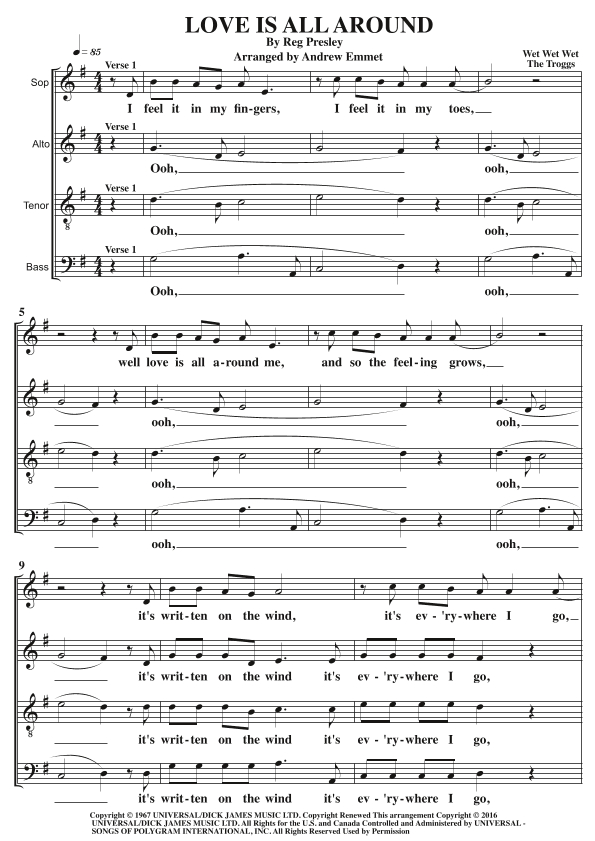 Love Is All Around (arr. Andrew Emmet)