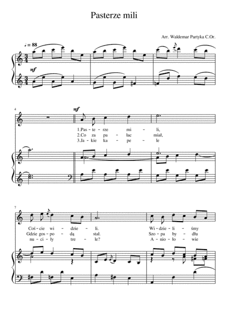 Koleda / Polish Christmas carol -  "Pasterze mili"