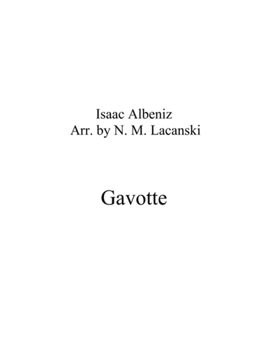 Gavotte (arr. Nick Lacanski)