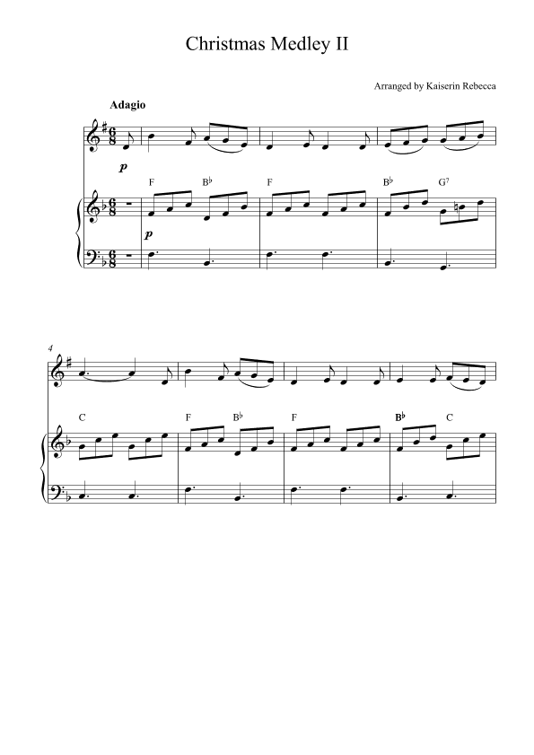 Christmas Medley II (arr. Kaiserin Rebecca)