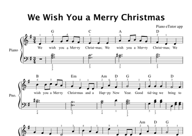 We Wish You A Merry Christmas - piano (arr. Piano eTutor app)