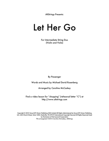 Let Her Go (arr. Caroline McCaskey)