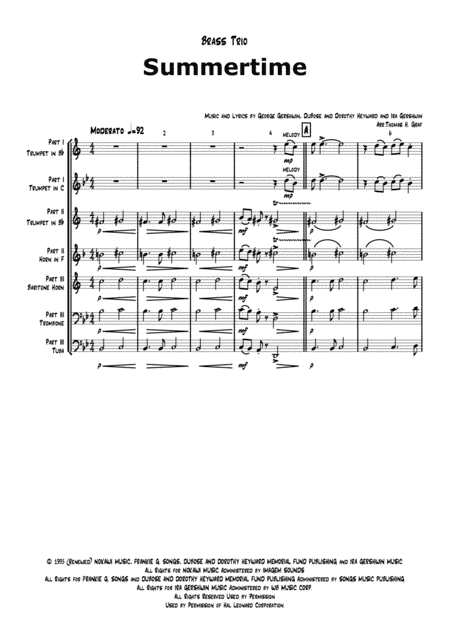 Summertime (arr. Thomas H. Graf)