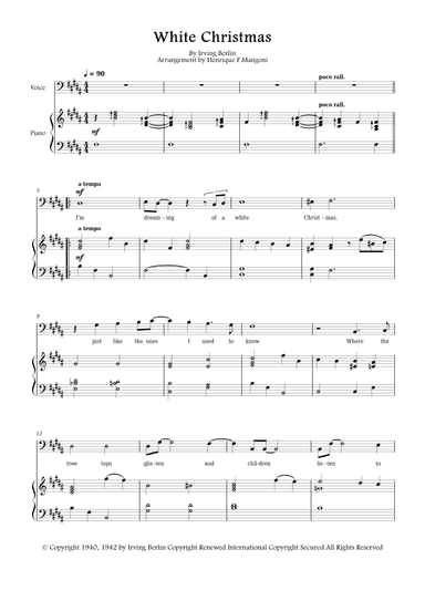 White Christmas (arr. Henrique F Mangoni)