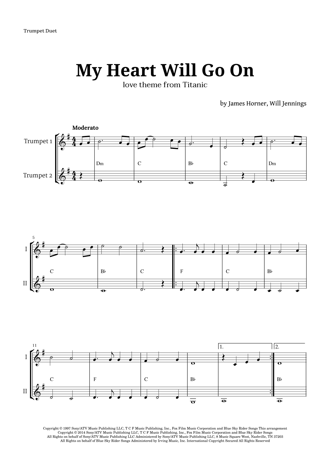 My Heart Will Go On (love Theme From 'titanic') (arr. Langanho)
