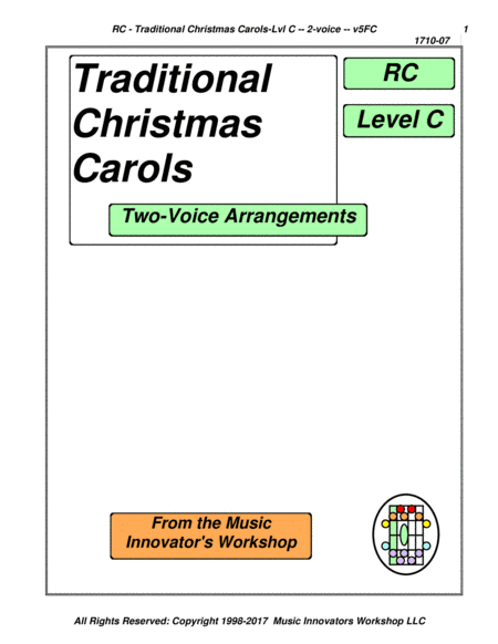 Traditional Christmas Carols - 2 Pt. Spl. Arr. - Series 5FC - (Key Map Tab) (arr. John M. Honeycutt)