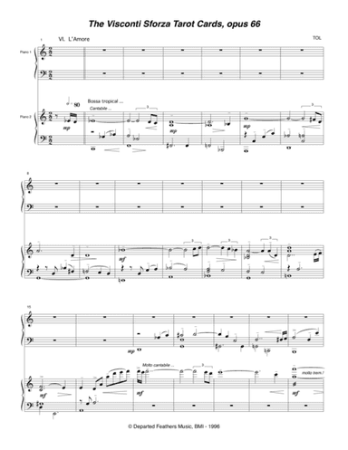 Visconti Sforza Tarot Cards, opus 66 ... Twenty Two Salon Pieces For Two Pianos (1996) 07 L'Amore