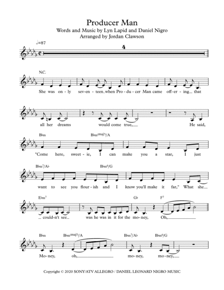 Producer Man (arr. Jordan Clawson)