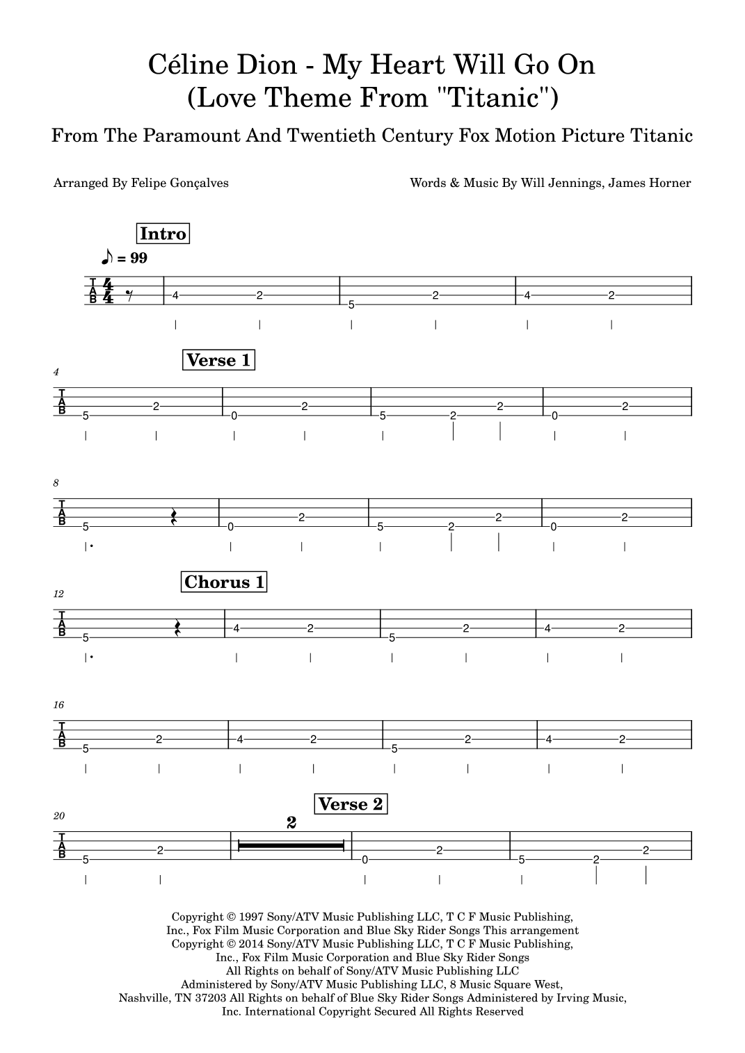 My Heart Will Go On (love Theme From 'titanic') (arr. Felipe Gonçalves)
