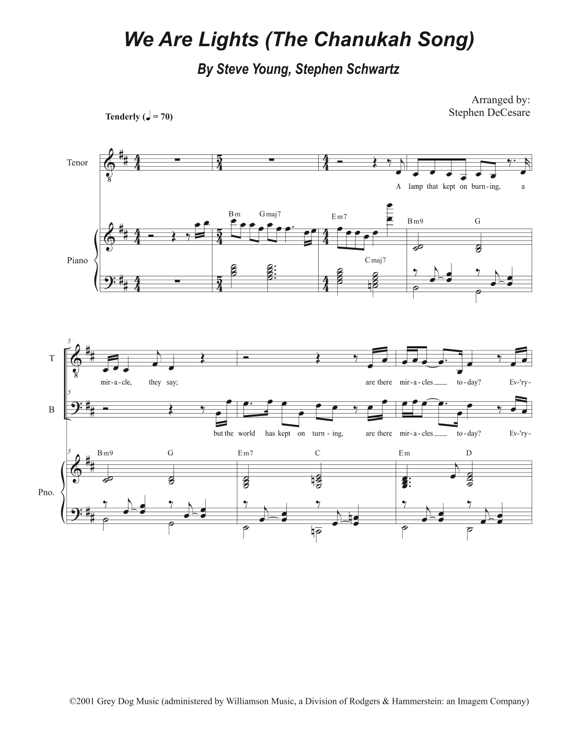 The Chanukah Song (we Are Lights) (arr. Stephen DeCesare)