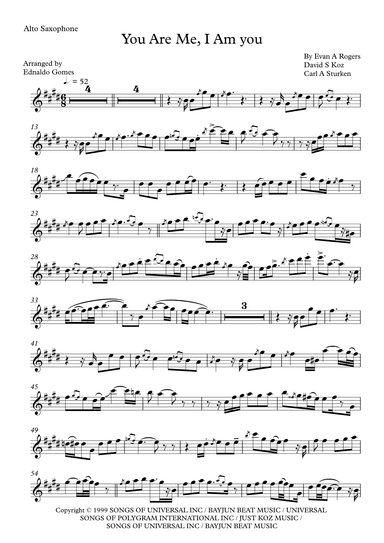 You Are Me, I Am You (arr. Ednaldo Gomes)