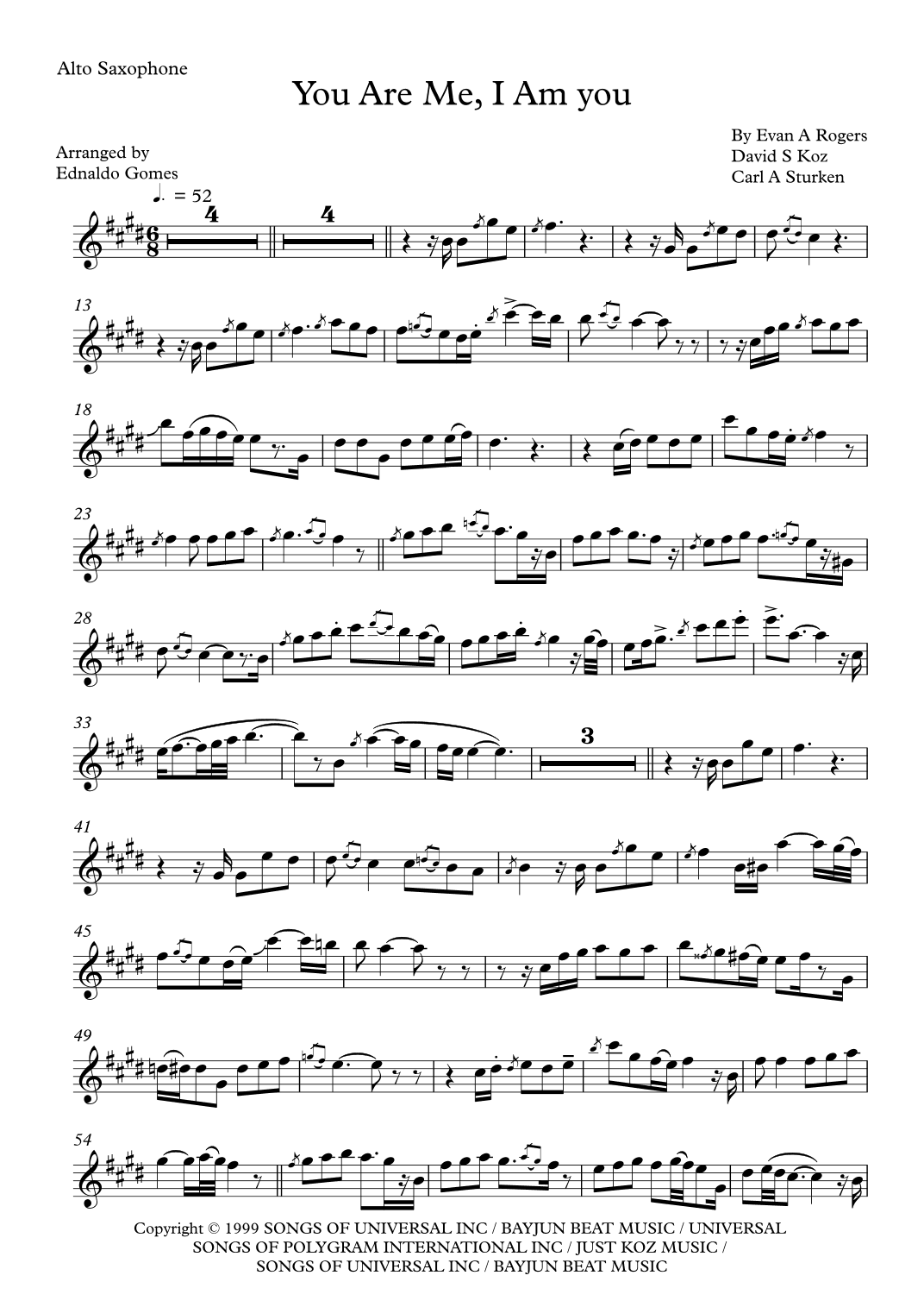 You Are Me, I Am You (arr. Ednaldo Gomes)