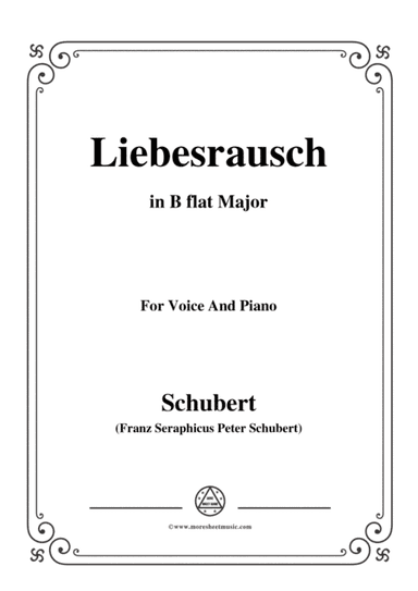 Schubert-Liebesrausch,in B flat Major,for Voice and Piano (arr. MSM)