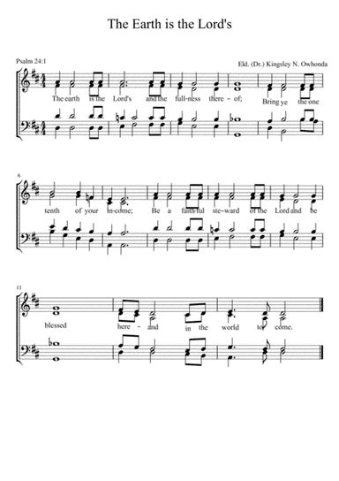 The Earth is the Lord's