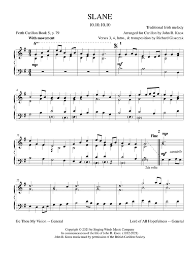 SLANE (arr. John R. Knox & Richard Giszczak)