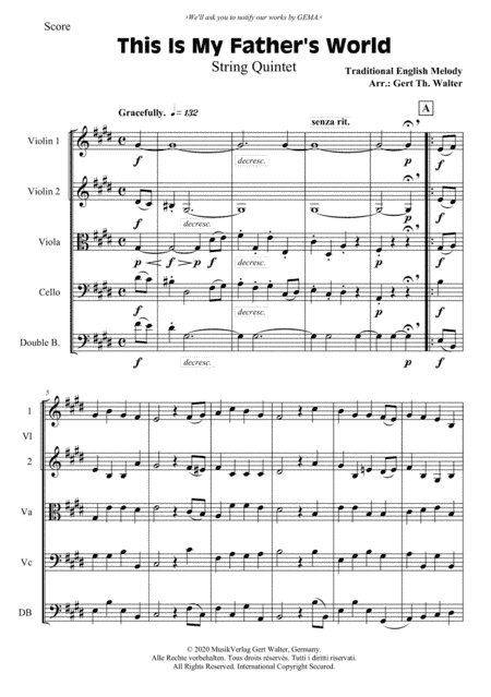 This Is My Father's World (arr. Gert Th. Walter)