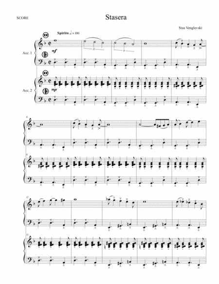 Stasera for Two Accordions