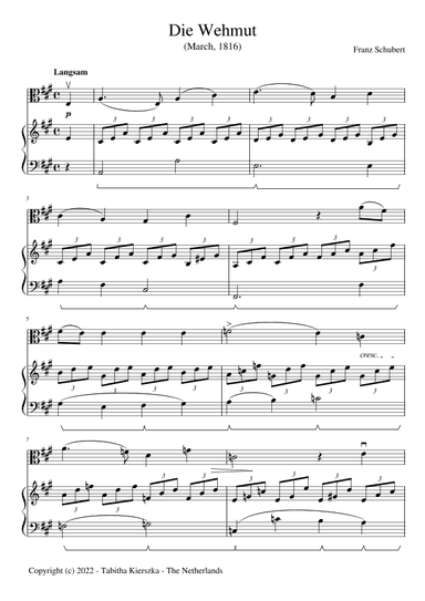 Die Wehmut D. 404 (arr. Tabitha Kierszka)