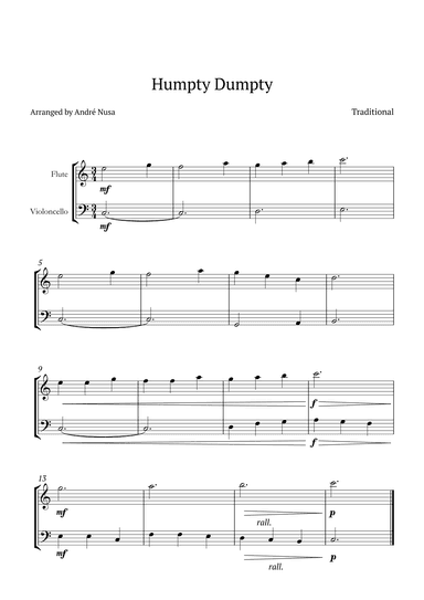 Humpty Dumpty (arr. André Nusa)