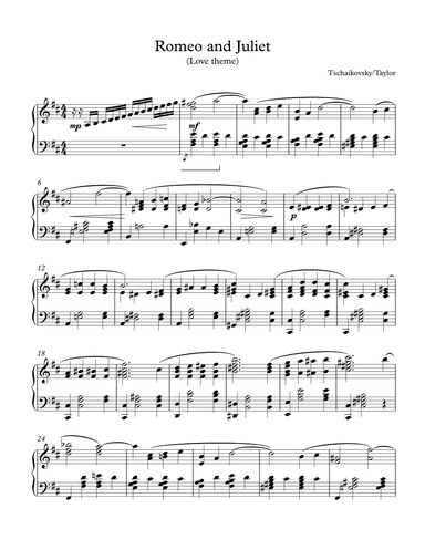 Romeo and Juliet's Love Theme  (Tschaikovsky) (arr. Paul Taylor)