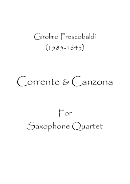 Corrente & Canzona (arr. Spence Bundy)