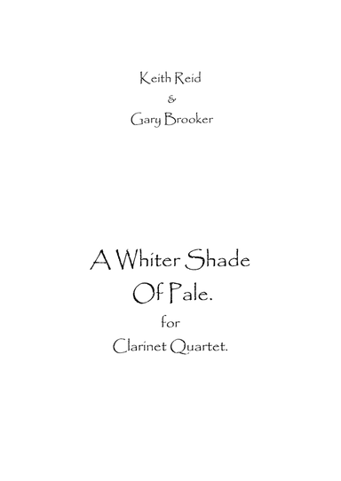 A Whiter Shade Of Pale (arr. Spence Bundy)