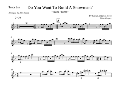 Do You Want To Build A Snowman? (arr. Alex Souza)