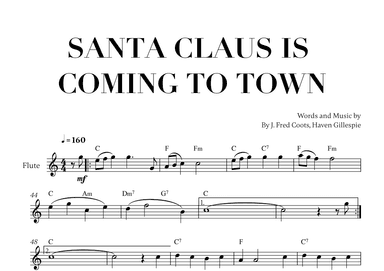 Santa Claus Is Comin' To Town (arr. Cadenza Editions)