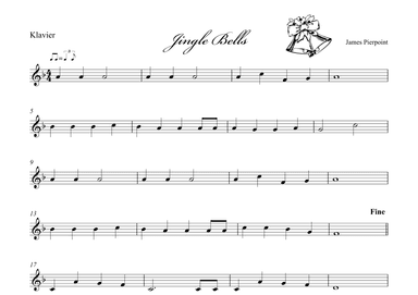 Jingle Bells - easy piano (only melody) (arr. Albrecht Kuch-Weidenbrück)