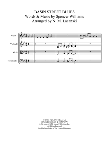Basin Street Blues (arr. Nick Lacanski)