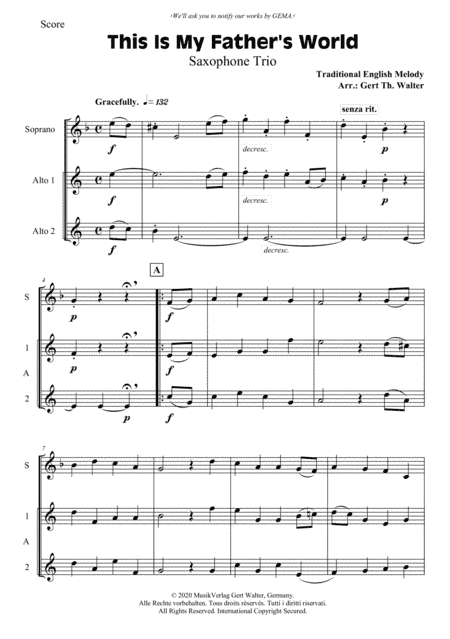 This Is My Father's World (arr. Gert Th. Walter)