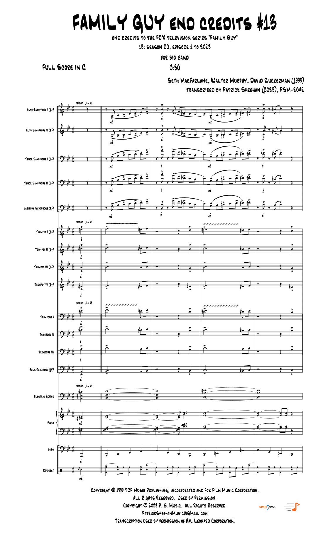 Theme From Family Guy (arr. Patrick Sheehan)
