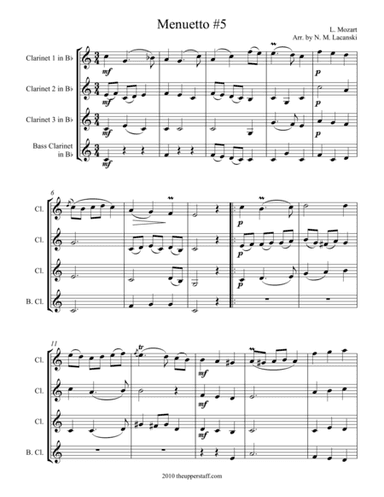 Menuetto #5 (arr. Nick Lacanski)