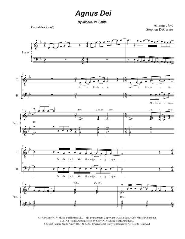 Agnus Dei (arr. Stephen DeCesare)