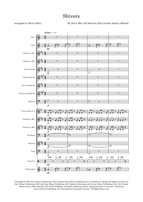 Shivers (arr. Kevin Riley)