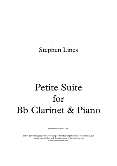 Petite Suite for Bb Clarinet & Piano