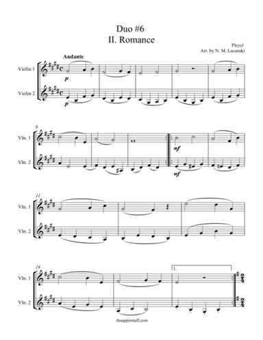 Romance from Duo #6 (arr. Nick Lacanski)
