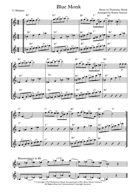 Blue Monk (arr. Katrin Scherer)