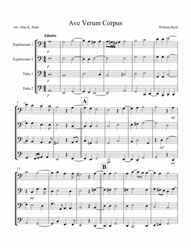Ave Verum Corpus (arr. Alan K. Parks)