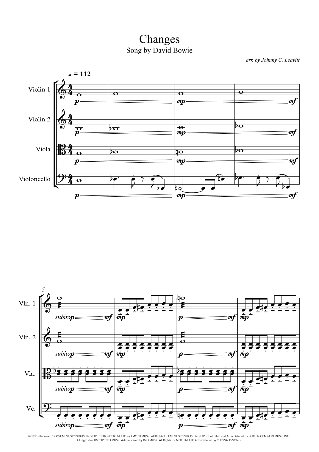 Changes (arr. Johnny C. Leavitt)