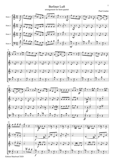 Berliner Luft (arr. Edition Maulwurf)
