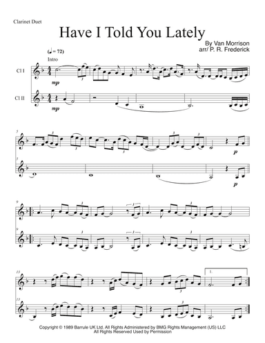 Have I Told You Lately (arr. P. R. Frederick)