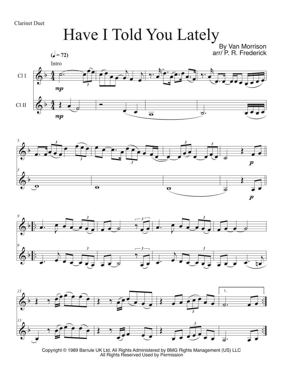 Have I Told You Lately (arr. P. R. Frederick)