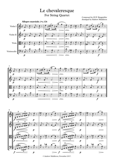 La chevaleresque arranged for String Quartet (arr. Andrew Middleton)
