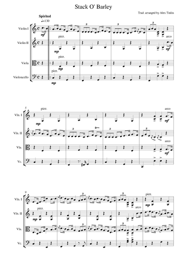Stack o' Barley (arr. Alex Tinlin)