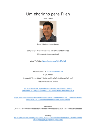 Um chorinho para Rilan